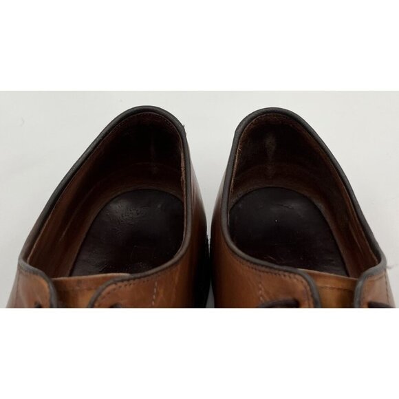Allen Edmonds Fifth Avenue Bourbon Brown Leather Cap-Toe Oxford Shoes Size 14B
